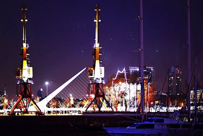 City skyline at night