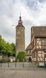 Low angle view of historical building against sky