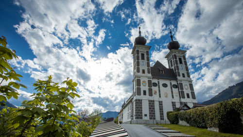 Low angle view of building against sky