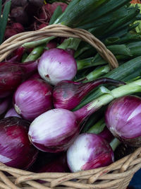 Close-up of vegetables in basket