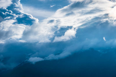 Low angle view of clouds in sky