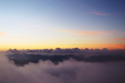 Scenic view of sky at sunset