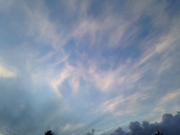 Low angle view of cloudy sky