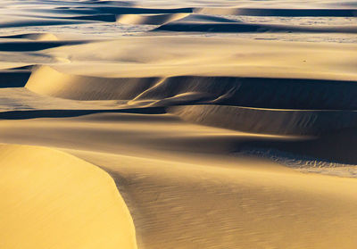 Sand dunes in desert