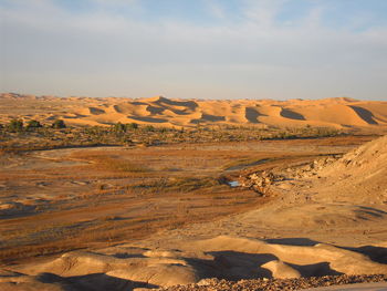 Scenic view of desert against sky