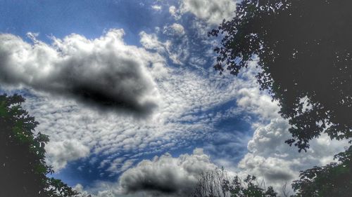 Low angle view of cloudy sky