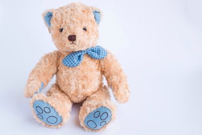 Stuffed toy against white background