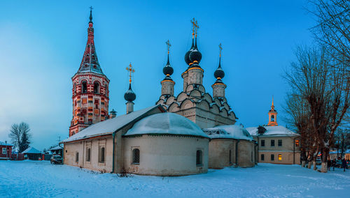 Cathedral against sky during winter