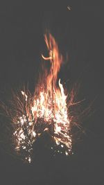 Close-up of bonfire