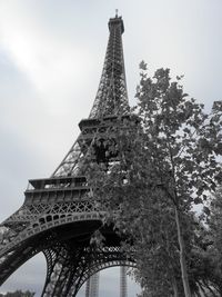 Low angle view of eiffel tower