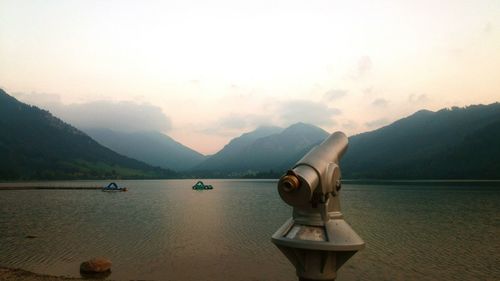 Close-up of a mountain against the lake