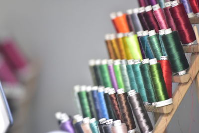 Close-up of multi colored pencils