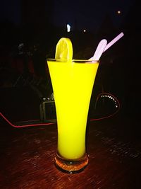 Close-up of drink on table
