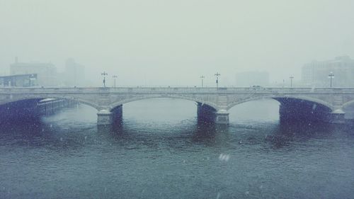 Bridge over river in city