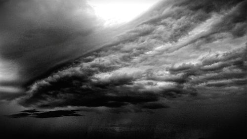 Low angle view of cloudy sky