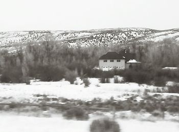 Scenic view of snow covered landscape