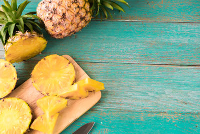 Close-up of fruits on table