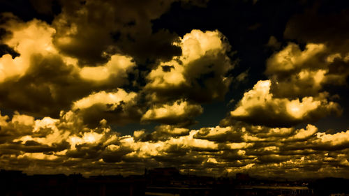Low angle view of cloudy sky
