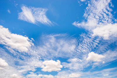 Low angle view of clouds in sky