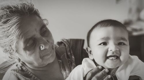 Portrait of mother and daughter