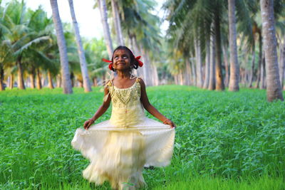 Girl in grass