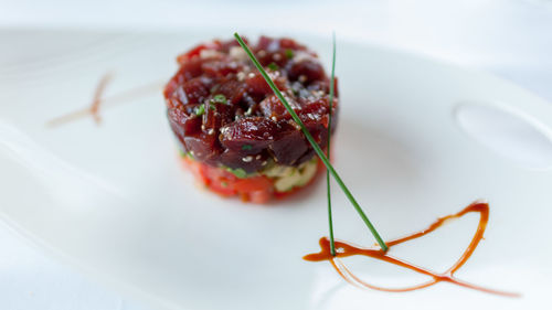 Close-up of food in plate