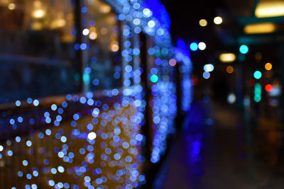 Defocused lights at night