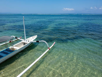 High angle view of sea against sky