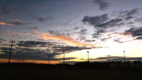 Scenic view of cloudy sky during sunset