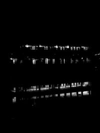 Illuminated building at night