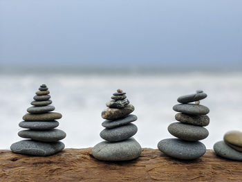 Stack of stones on beach