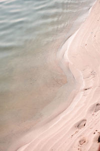 High angle view of beach