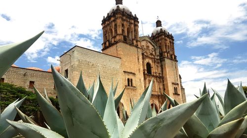 Low angle view of buildings against sky