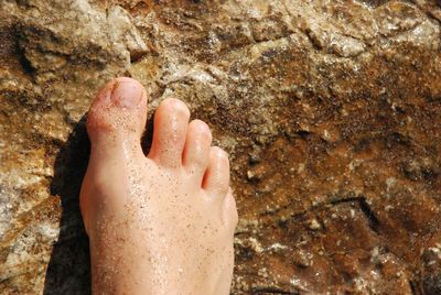 Close up of human feet