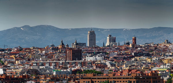 Aerial view of buildings in city