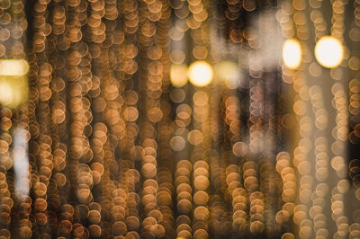 Defocused image of illuminated lights