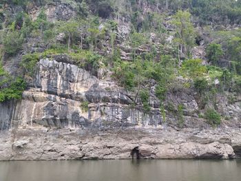 Rock formations by sea