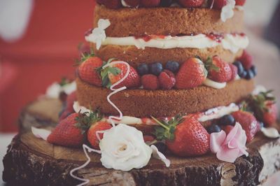 Close-up of wedding cake