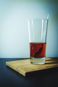 Close-up of drink on table