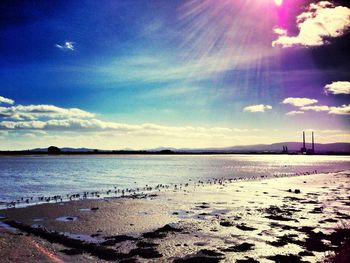 Sun shining through clouds