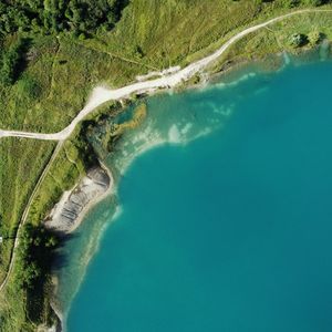 High angle view of sea