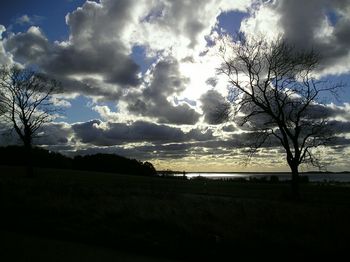 Scenic view of landscape against cloudy sky