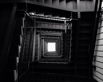 Directly below shot of staircase in building