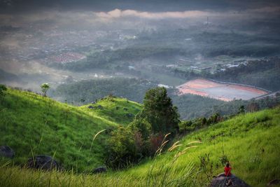 Aerial view of landscape