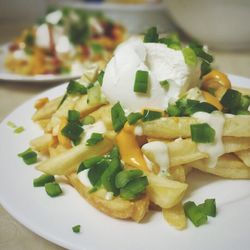 Close-up of served food