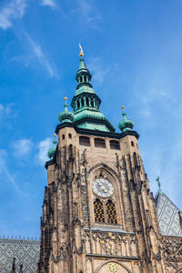 Facade of the metropolitan cathedral of saints vitus, wenceslaus and adalbert in prague