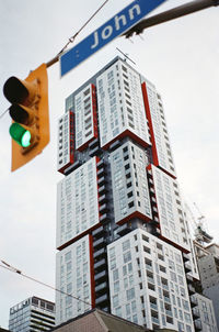 Low angle view of buildings against sky