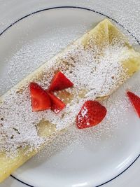 Close-up of cake slice in plate