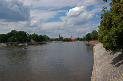 Scenic view of river against sky