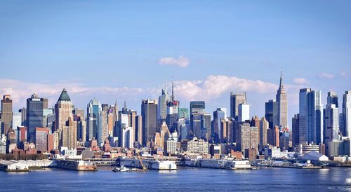 View of skyscrapers at waterfront